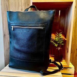 PLG Laptop Backpack | Pebbled Black